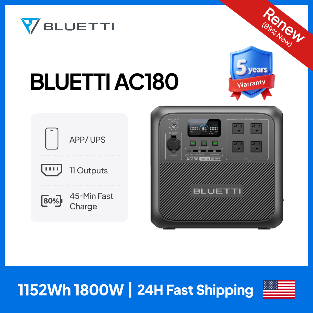 【RENEW】BLUETTI AC180 Solar Por – обзор и цена Outdoor Adventure Travel