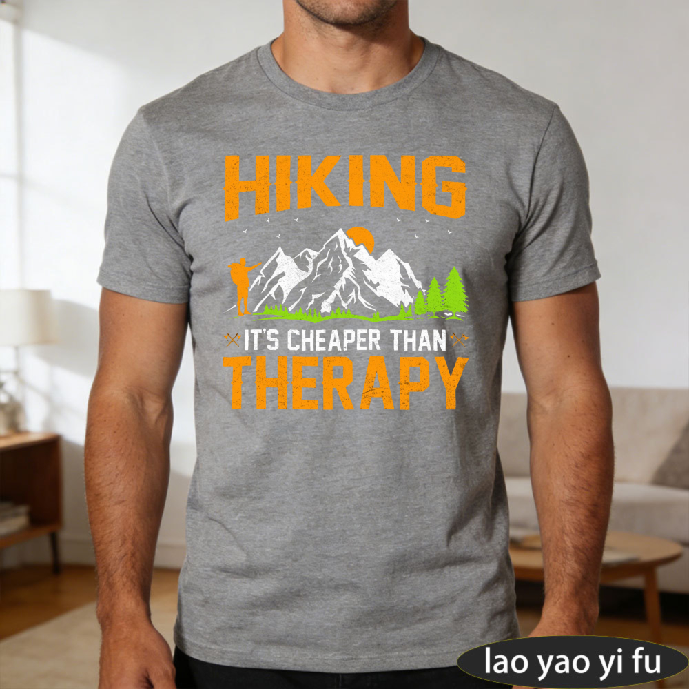 Hiking Therapy Men T-Shirt Cot – обзор и цена Outdoor Adventure Therapy