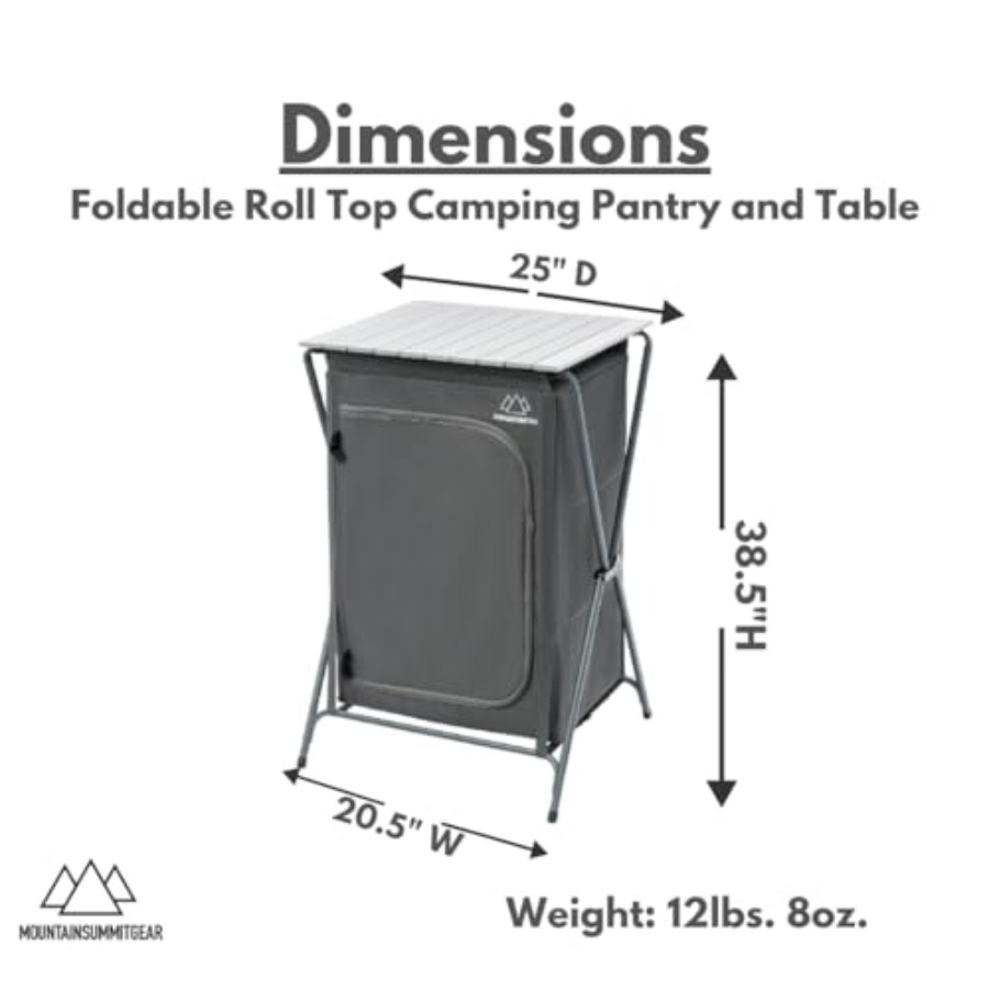 Foldable Roll Top Camping Pant – обзор и цена Outdoor Adventure Table With Storage