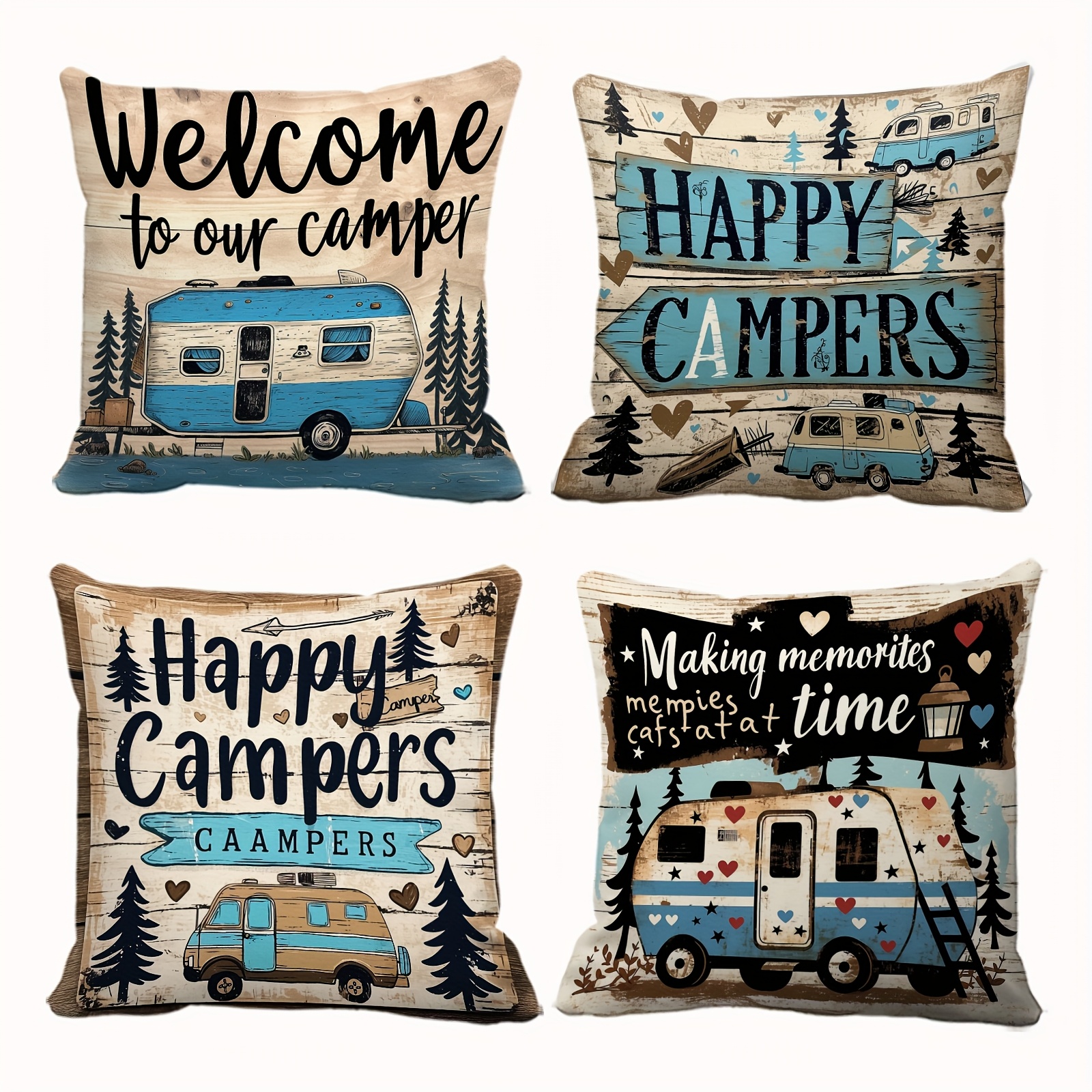 Vintage Country Camping Pillow – обзор и цена Outdoor Adventure Vans