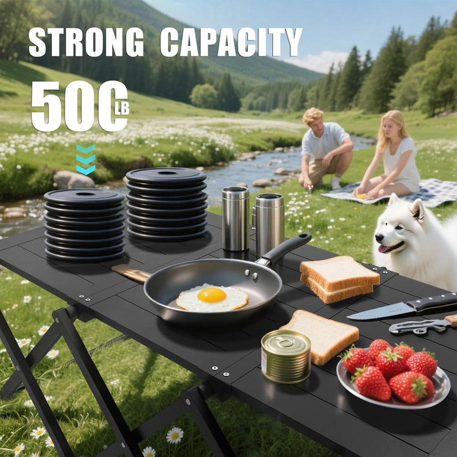 2in1 Aluminum Folding Camping  – обзор и цена Outdoor Adventure Table With Storage