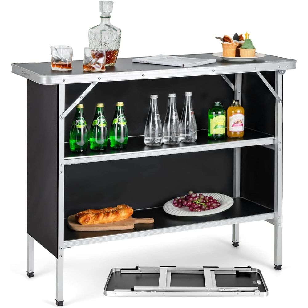 Folding Portable Bar Table wit – обзор и цена Outdoor Adventure Table With Storage