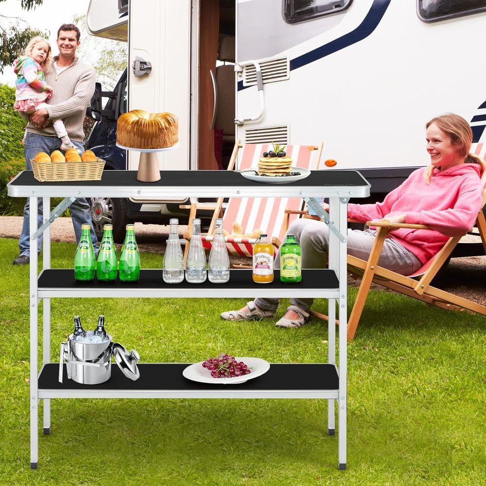 Folding Portable Bar Table wit – обзор и цена Outdoor Adventure Table With Storage