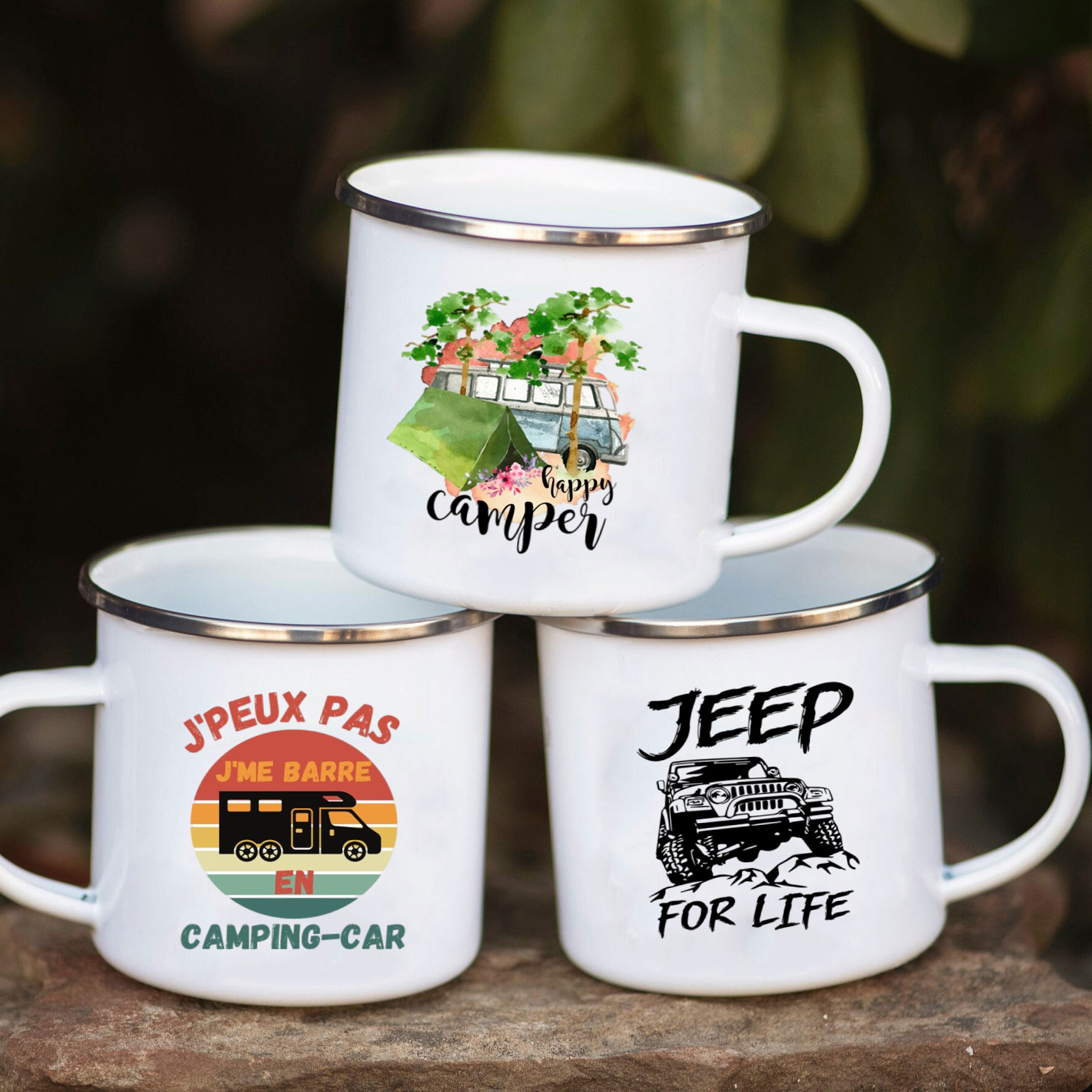 Camping Car Enamel Mug Adventu – обзор и цена Outdoor Adventure And Travel