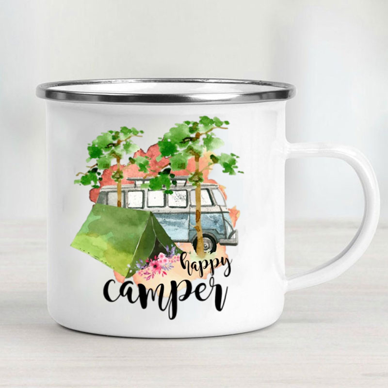 Camping Car Enamel Mug Adventu – обзор и цена Outdoor Adventure And Travel
